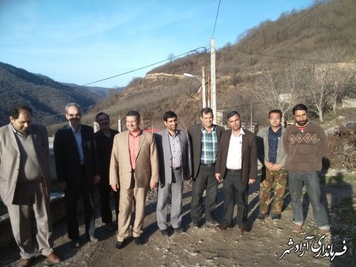 بازدید بخشدار محترم چشمه ساران از آب شرب روستای سرای محمدحسین