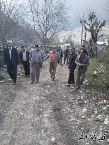 بازدید بخشدار محترم چشمه ساران از آب شرب روستای سرای محمدحسین