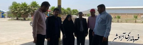  بازدید مسوولین از مرکز دریافت گندم جوانه‌زده شهرستان آزادشهر