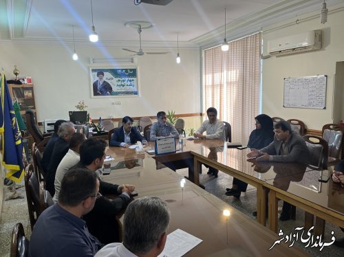 برگزاری جلسه تسهیلات خط اعتباری مکانیزاسیون در مدیریت جهادکشاورزی آزادشهر